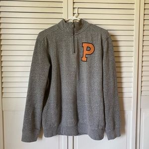 Princeton University quarter zip in grey size medium